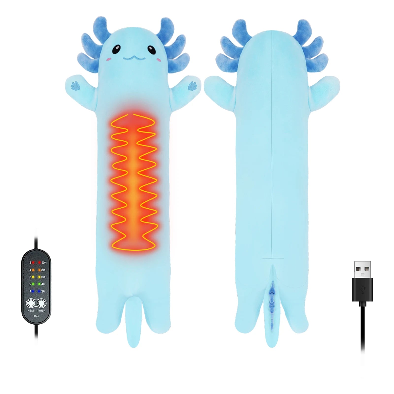 Heated Axolotl Plush — USB Powered Cozimal